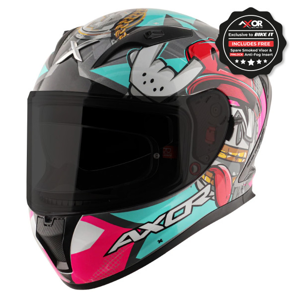 Axor Axor helmet street full face - hip hop gloss athena grey mint - large